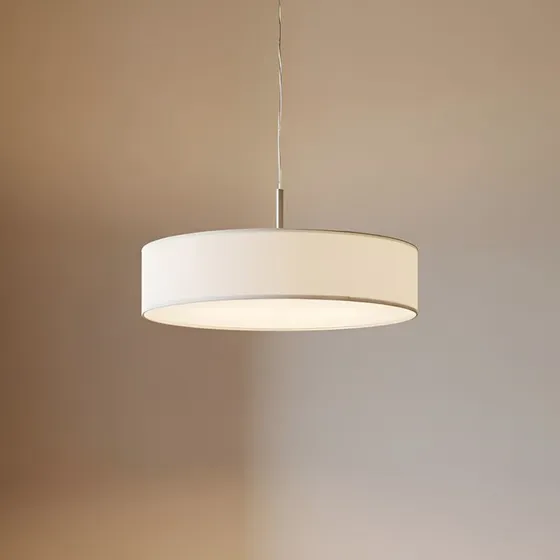 Lindby Sebatin Hanglamp - Beige Textiel - Ø 50 cm