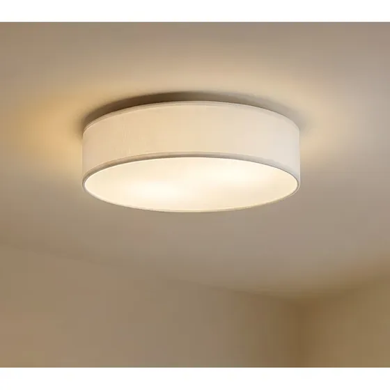 Lindby Sebatin Plafondlamp - Wit/Opaal - Ø 50 cm