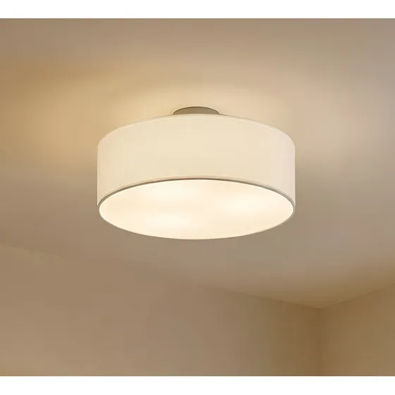 Lindby Sebatin Plafondlamp - Wit/Opaal - Ø 40 cm