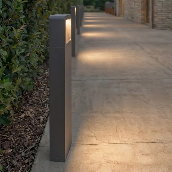 Lucande LED Tuinpadverlichting Leya - Antraciet - 65 cm