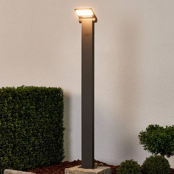 Lucande Marius LED Tuinpadverlichting - 100 cm - Grafietgrijs