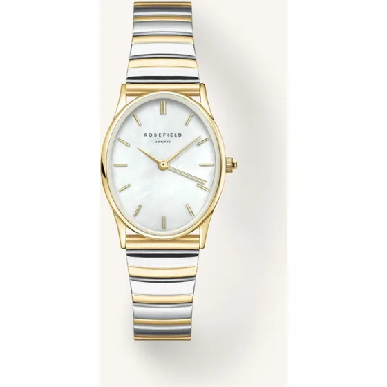 Rosefield The Oval OVWDSG-OV17 Goud/Zilver Dameshorloge