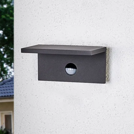 Lucande Darina LED Buitenwandlamp met Bewegingssensor - Zwart