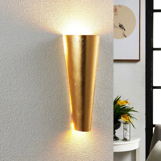 Lindby Conan Wandlamp - Goud - Modern Messing