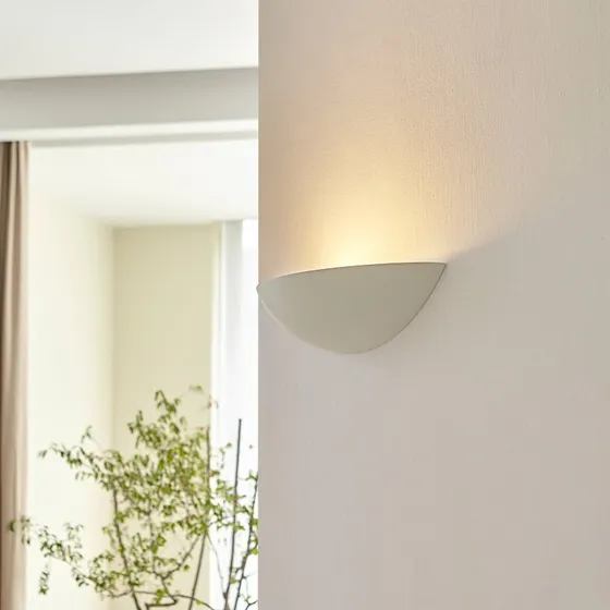 Lindby Guilia Wandlamp - Wit Gips - Modern Schaalontwerp