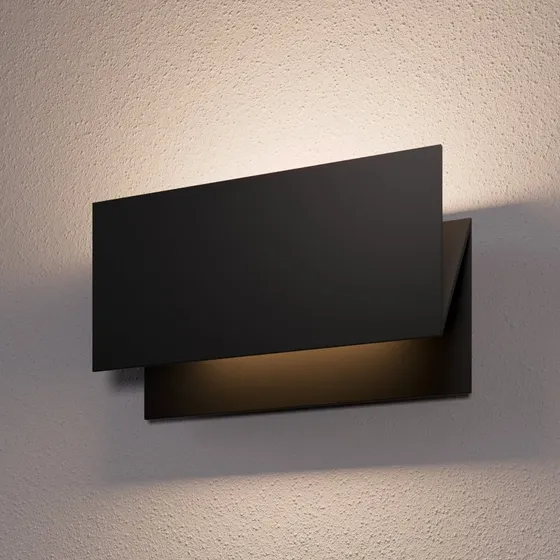 Lucande Meja LED Buitenwandlamp - Zwart - Modern - IP54