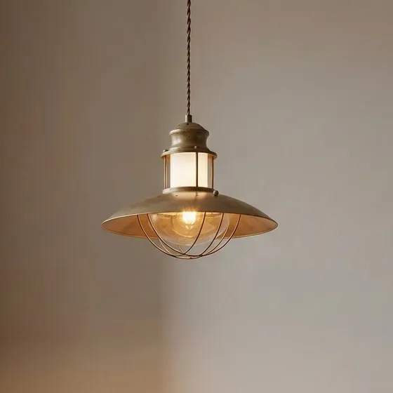 Lindby Louisanne Hanglamp - Bruin Metaal - Ø 35 cm