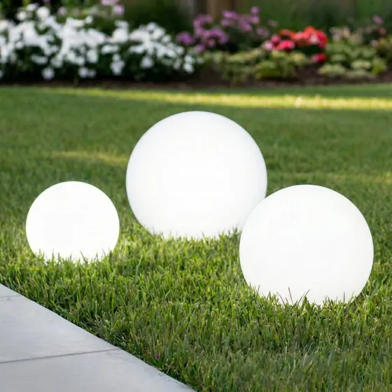 Lindby Lago LED Tuinlamp op Zonne-energie - Set van 3 Bollen