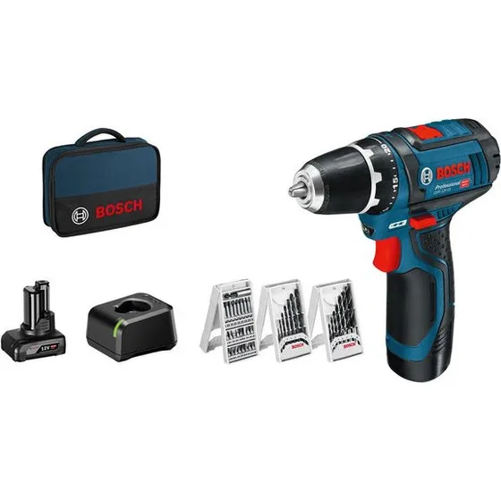 Bosch GSR 12V-15 Accu Schroefboormachine met 2x Accu en 39-delige Set