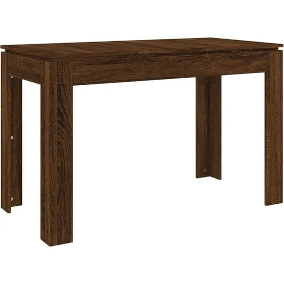 vidaXL Eettafel bewerkt hout 120x60x76 cm bruin eikenkleur