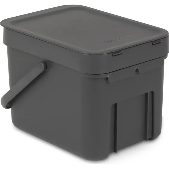 Brabantia Sort & Go Afvalemmer 6 liter - Grijs