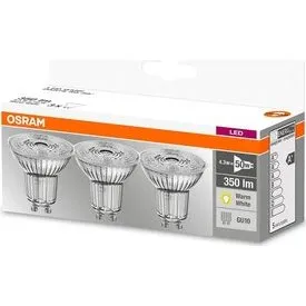Osram 3x LED GU10 4,3W 2700K warm wit