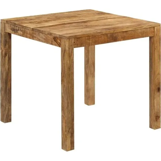 vidaXL Eettafel massief mangohout 82x80x76 cm bruin