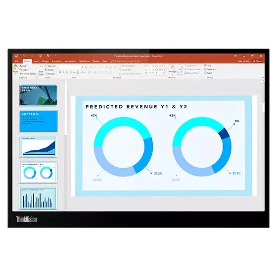 Lenovo ThinkVision M14d 14" 2.2K Zwart