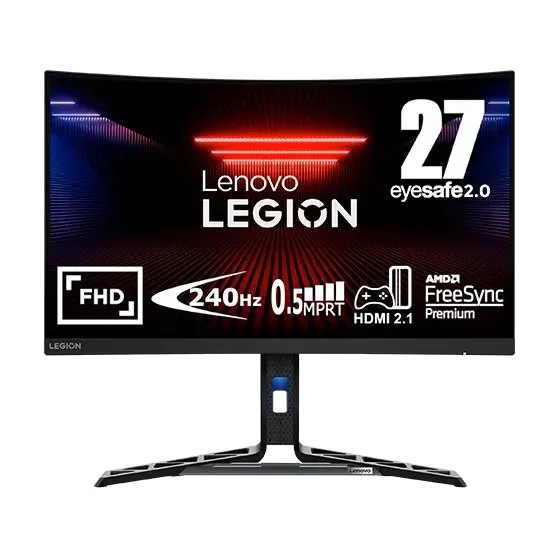 Lenovo Legion R27fc-30 27" Gebogen Gamingmonitor Zwart 240Hz 0,5ms
