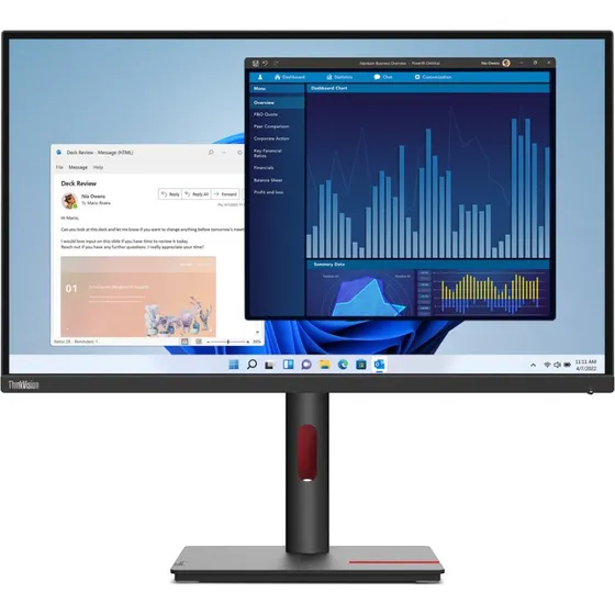 Lenovo ThinkVision T27p-30 27" 4K Ultra HD Monitor Zwart