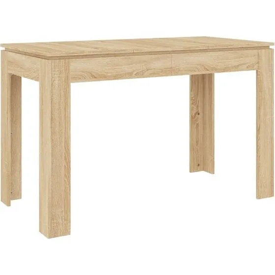 vidaXL Eettafel 120x60x76 cm Sonoma eiken bewerkt hout