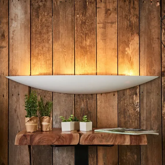 Lindby Wandlamp Tommi - Wit Gips - 100 cm - Overschilderbaar