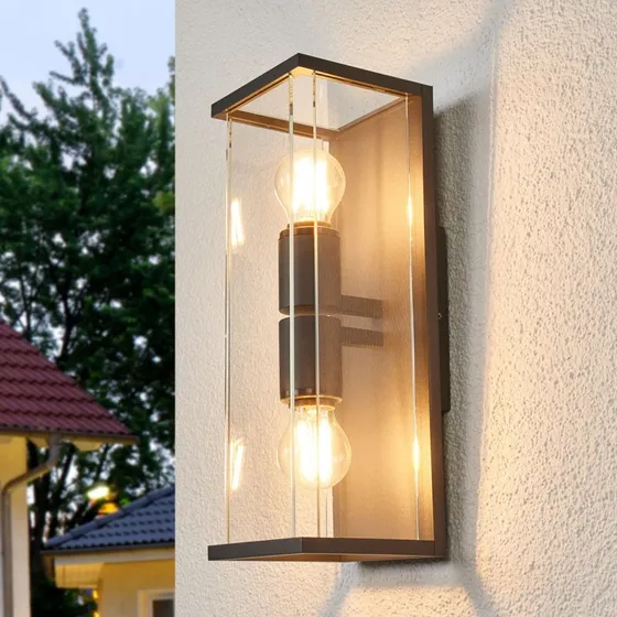 Lucande Annalea Buitenwandlamp - Zwart - 40 cm - Up/Down