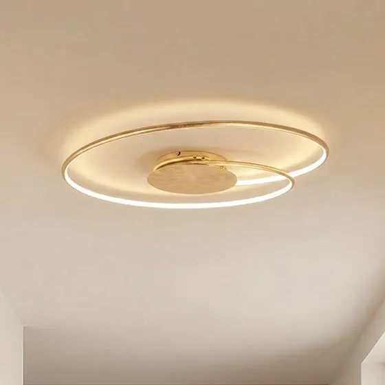 Lindby LED plafondlamp Joline, Goud, Ø 74 cm