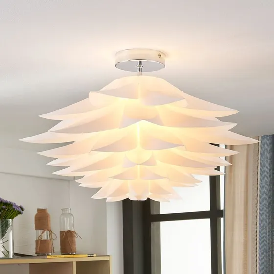 Lindby Rimon Plafondlamp - Wit - Ø 50 cm - E27