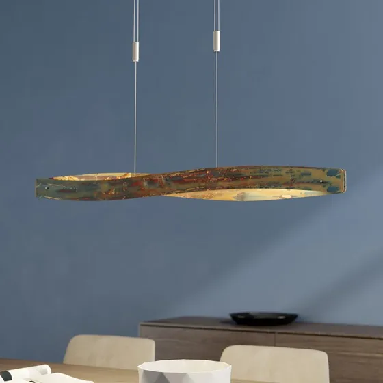 Quitani Lian LED hanglamp - Goud/Nikkel - Geoxideerd