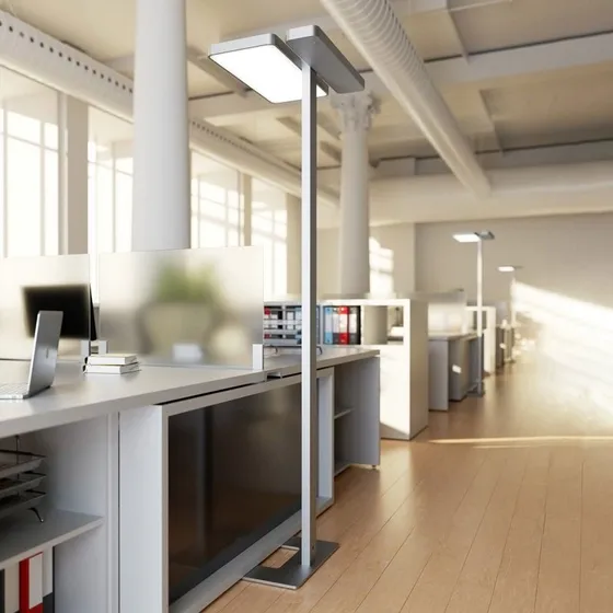 Arcchio LED vloerlamp Aila - Zilver - Daglichtsensor & Dimbaar