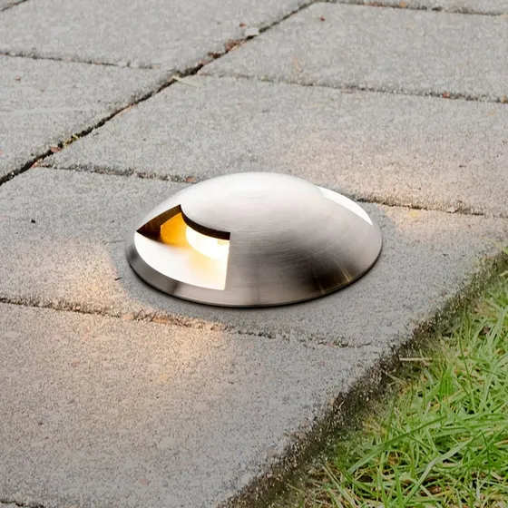 Lucande Helene grondspot inbouwlamp - Aluminium - Ø 9 cm - IP67