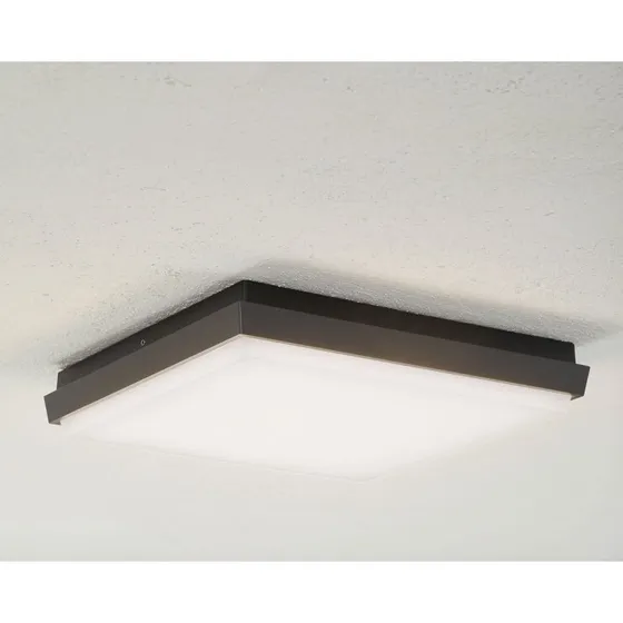 Lucande Amra LED Buitenplafondlamp - 30 cm - Antraciet