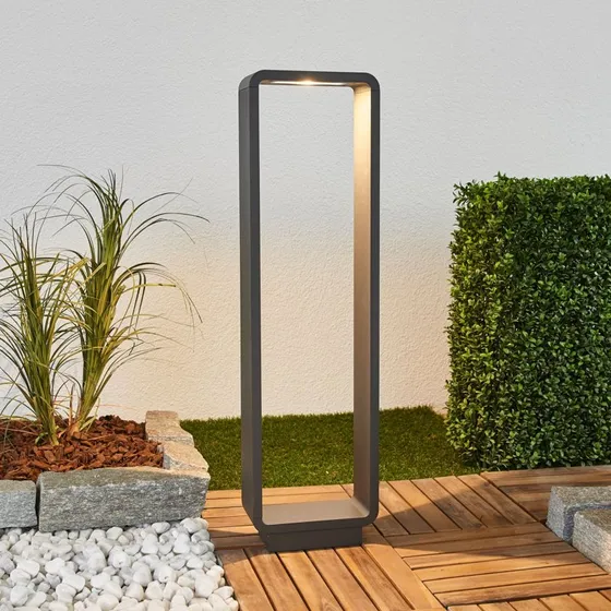 Lucande Ninon LED tuinpadverlichting - Antraciet - 80 cm