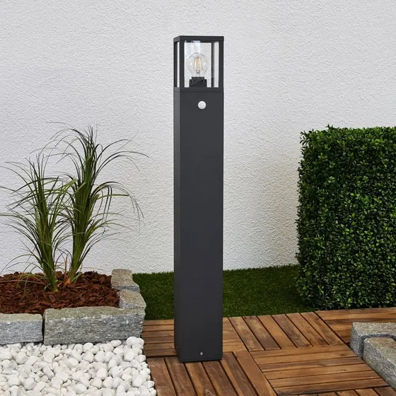 Lucande Klemens Tuinpadverlichting 90 cm - Antraciet - Met Sensor