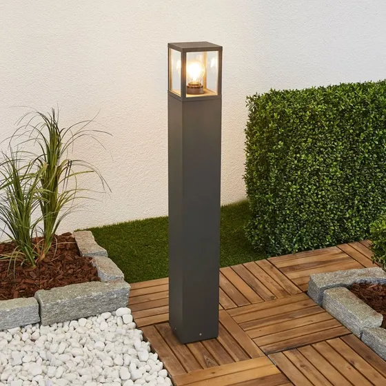 Lucande Klemens Tuinpadverlichting - 90 cm - Antraciet - E27