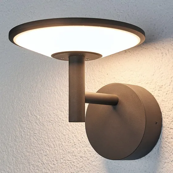 Lucande Fenia LED Buitenwandlamp - Antraciet - Aluminium - IP65