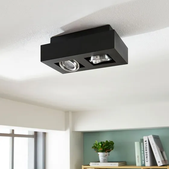 Arcchio Vince Plafondlamp - 25 cm - Zwart - 2x GU10