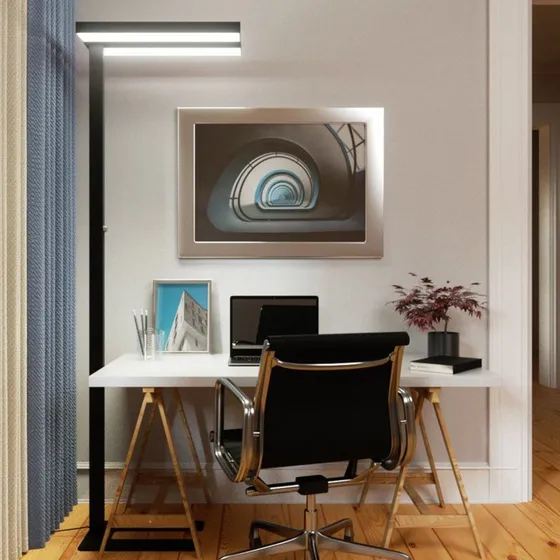 Arcchio Logan Basic LED vloerlamp, zwart, dimbaar