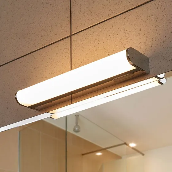 Lindby Jesko LED Wandlamp - Chroom - 33cm - Dimbaar