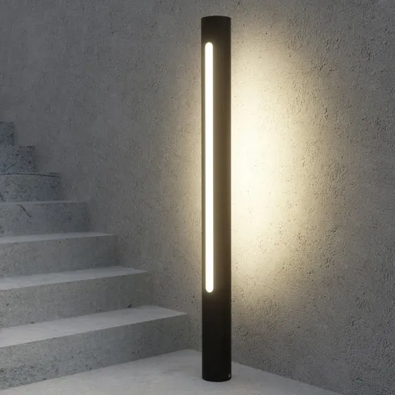 Lucande Tomas LED Tuinpadverlichting - 75 cm - Donkergrijs