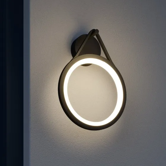 Lucande Mirco LED Buitenwandlamp - Zwart - 30 cm - IP65
