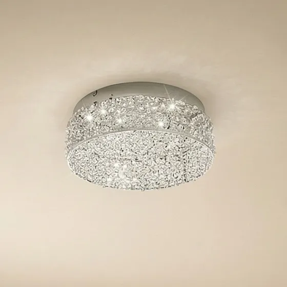 Lucande Felias LED plafondlamp - Chroom/Zilver - Rond