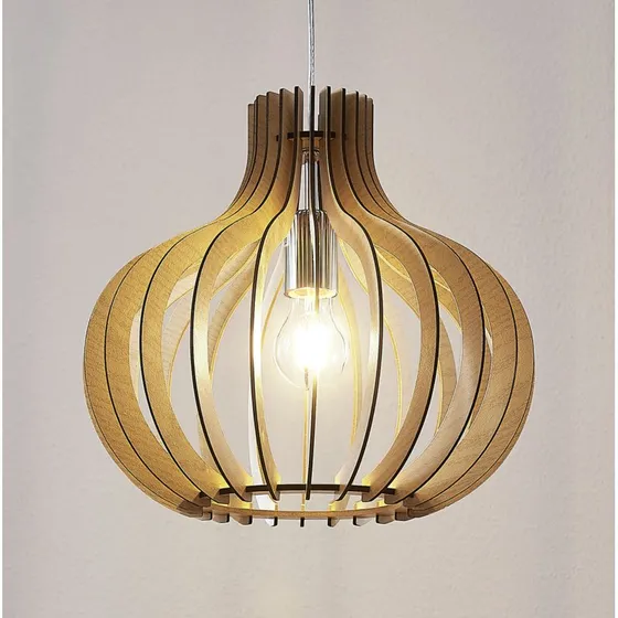 Lindby Sina Hanglamp - Scandinavisch Hout - Ø 35 cm