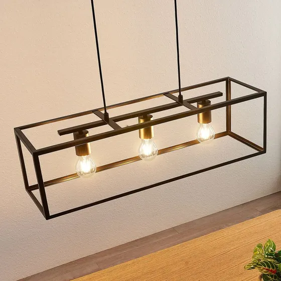 Lindby Hanglamp Emily - Zwart - 72 cm - 3-lamps