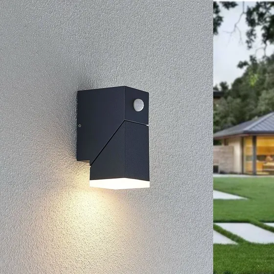 Lindby Sally LED Buitenwandlamp met Bewegingssensor, Antraciet