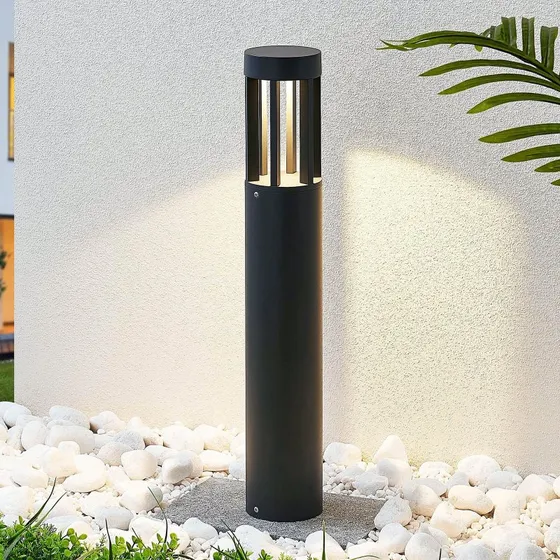 Lindby Jordis LED Tuinpadverlichting - Donkergrijs - 65cm