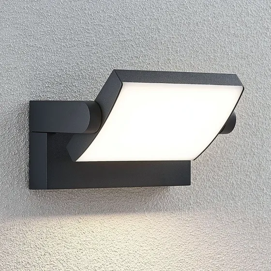 Lindby Sherin LED Buitenwandlamp - Antraciet - Draaibaar
