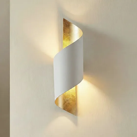 Lindby Wandlamp Vanni - Wit/Goud - Modern Metaal - 52 cm