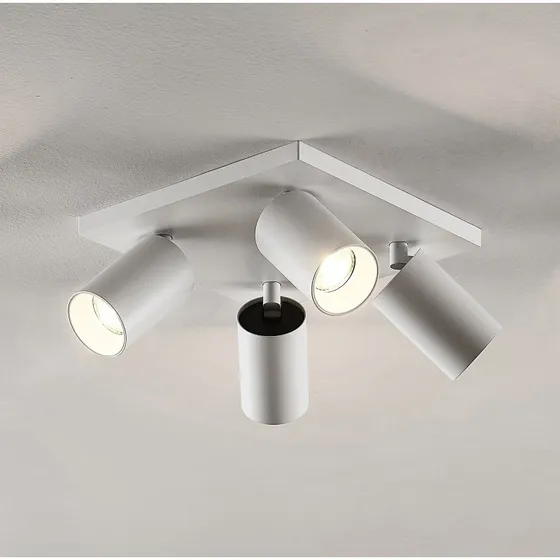 Arcchio Brinja spotplafondlamp wit, 4-lampig, GU10, Ø 6 cm