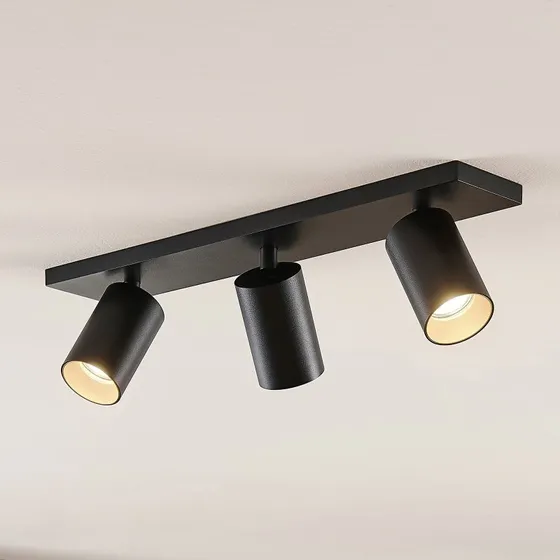 Brinja Arcchio plafondlamp zwart/goud - 3-spots - Aluminium
