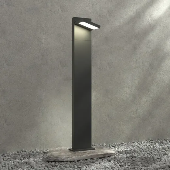 Lucande Silvan LED Tuinpadverlichting - 100 cm - Antraciet/Graphite