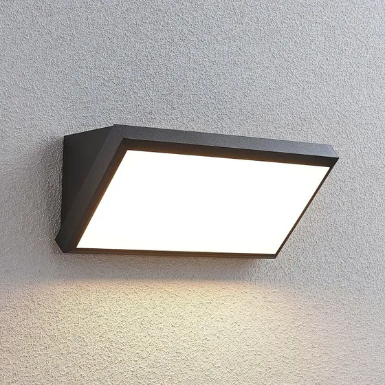 Lindby Abby LED Buitenwandlamp met Bewegingssensor - Donkergrijs