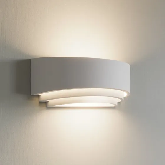 Lindby Wandlamp Lucien - Wit Gips - Up/Down Verlichting